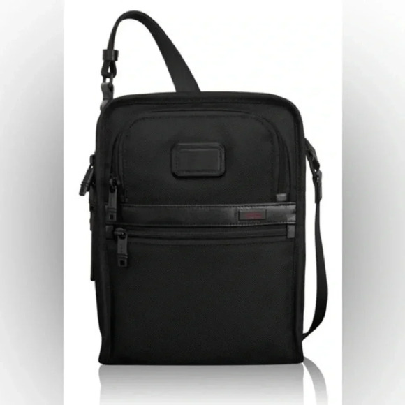 Tumi Alpha 2 FXT Black Organizer Travel Tote Shoulder Crossbody Bag - Picture 1 of 16